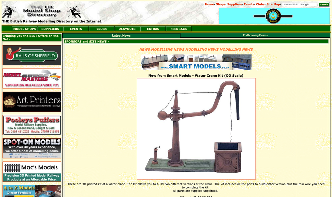 UK Model Shop Directory Screenshot
